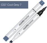 Stylefile Marker Brush - Cool Grey 7 - Hoge kwaliteit twin tip marker met brushpunt