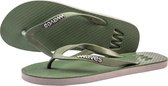 Waves teen slippers unisex army - grijs maat 38 vegan duurzaam fair rubber flip flops
