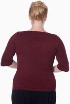 Dancing Days Longsleeve top -S- ADDICTED Bordeaux rood