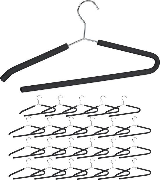 Relaxdays 24 x kledinghangers antislip kleerhangers - klerenhangers - broekhangers |