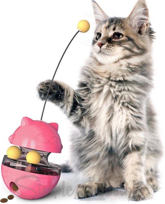 een keer taxi Gladys bol.com | Katten Snack bal Voer Snoep Speeltje Speelgoed Voerbal Kitten Kat  kittens - Roze