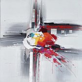 Olieverfschilderij canvas - schilderij abstract - handgeschilderd - 80x80 - woonkamer slaapkamer