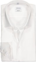 Seidensticker regular fit overhemd - wit structuur - Strijkvrij - Boordmaat: 44