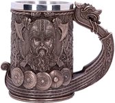 Nemesis Now - Vikings - Bronze Drakkar Dragon Boat Viking Tankard - Bierpul 15cm