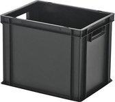 Stapelbak - Opbergbox - 400x300xH320mm - zwart