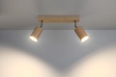 Sollux Lighting - Plafondspot BERG 2 natuurlijk hout