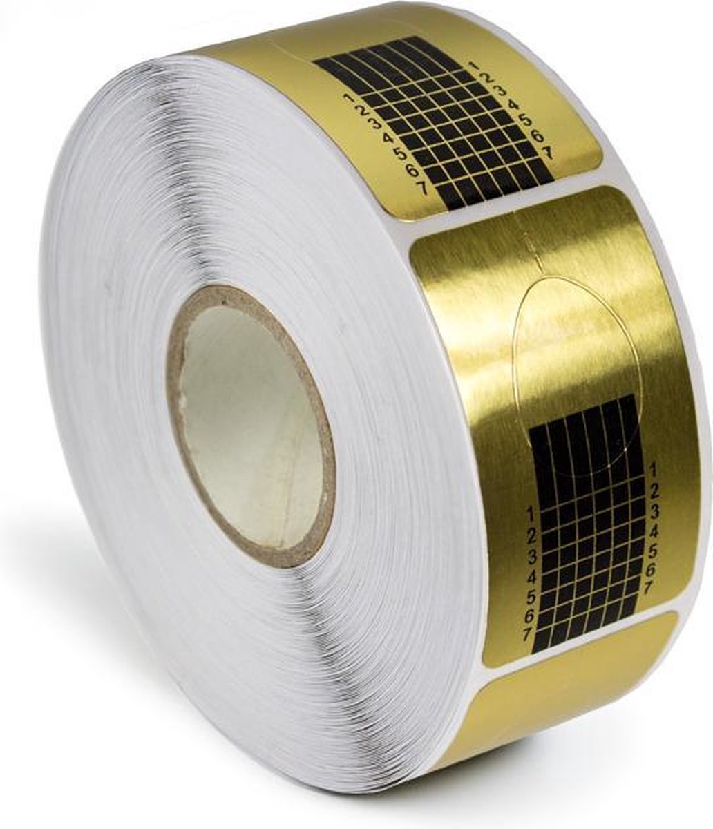 Goedkoopste Callance Sjablonen Nagels Goud, Nail Forms Gold, Nagel sjabloon, 500 stuks