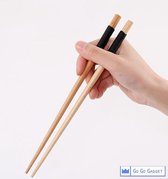 Japanse Eetstokjes - Handgemaakt - Chestnut - Chopsticks - Eetgerei - Lichtbruin/Zwart