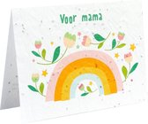 Bloeikaart voor mama - moederdagkaart - wenskaart met bloemenzaadjes en envelop
