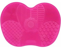 Set 2 stuks Make Up Kwasten Reinigers | Roze/Mint groen | Siliconen schoonmaak matje