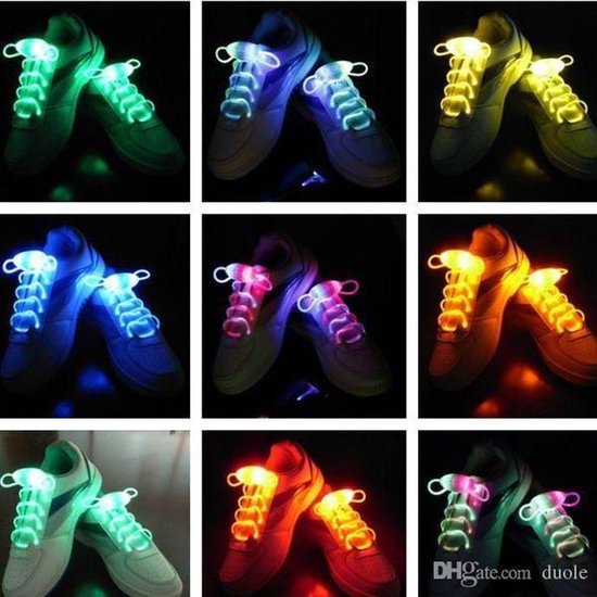 kleur bord ontslaan Lichtgevende LED Veters - Blauw | bol.com
