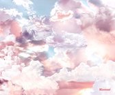 Komar Pure | clouds | roze wolken | fotobehang op vlies 300x250cm