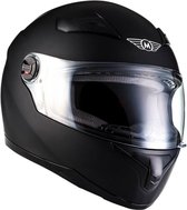 MOTO X87 Racing integraal helm scooterhelm, motorhelm met vizier, Zwart, XS hoofdomtrek 53-54cm
