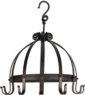Keukenrek met haken half rond metaal 31,5x17x40cm