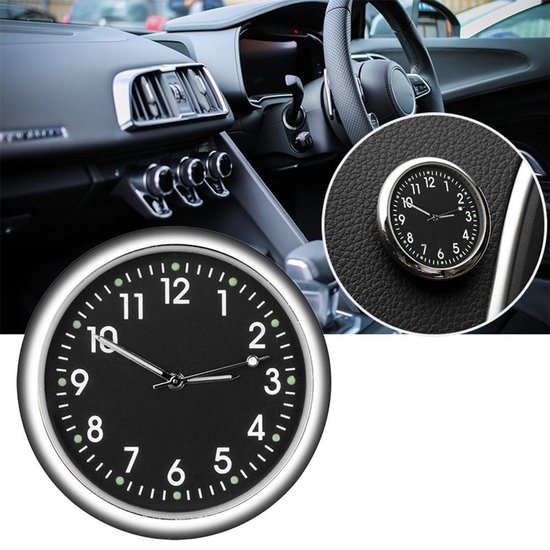 Horloge numérique à batterie Mini horloge de tableau de bord de voiture