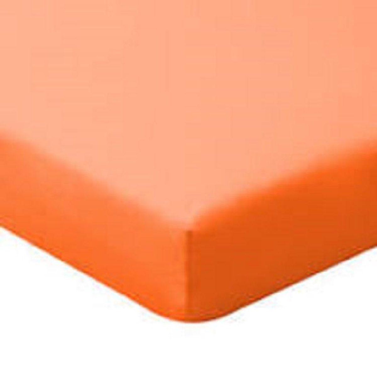 Boxspring Strijkvrij Katoen Hoeslaken Vuur Oranje 150x200