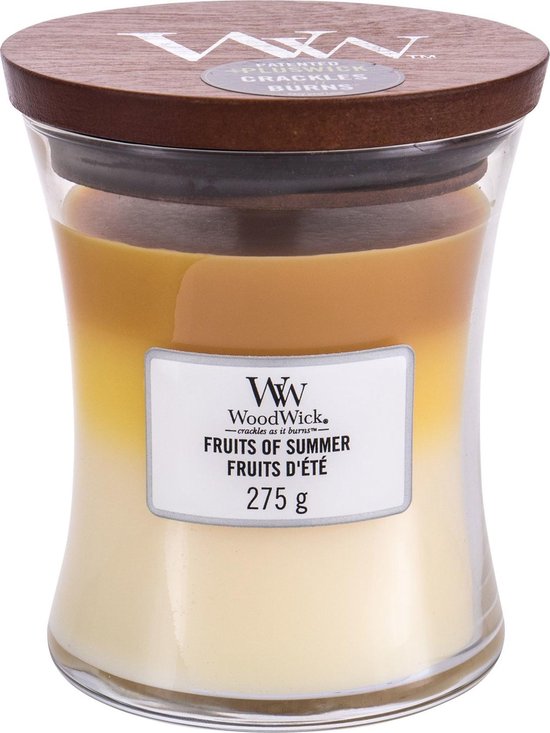 WoodWick Trilogy - Medium Candle Fruits of Summer