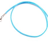 Kinder enkelkoord 17 cm Aqua Blauw Suede- enkelbandje