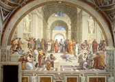 Affiche École d'Athènes - Fresque de Raphaël - Platon, Aristote et Socrate - 50x70 cm
