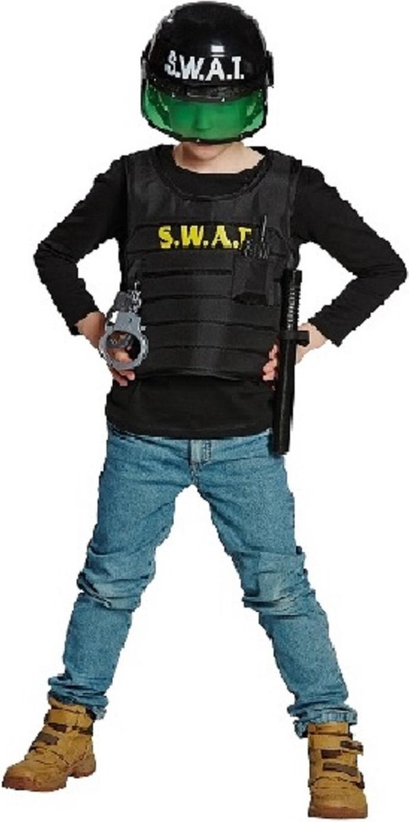 Rubie's Kostuum S.w.a.t Junior Polyester Zwart 5-delig Maat 164
