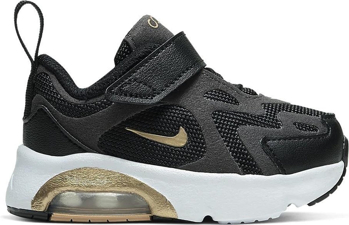 Nike - Air Max 200 (TD) - Zwart/Wit/Goud - Kinderen - maat 21 | bol.com