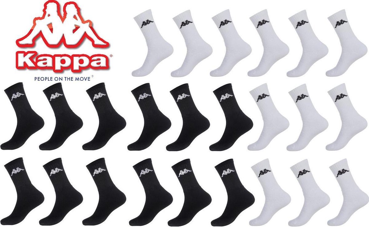Kappa sportsokken mega multipack 12 paar Zwart