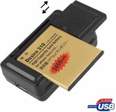 FD-568 US Plug verstelbare breedte USB universele oplader voor lithium-ion batterij (zwart)