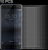 10 STUKS voor Nokia 5 0,26 mm 9 H Oppervlaktehardheid Explosieveilig Niet-volledig scherm Gehard glas Schermfilm