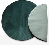 Rond boxkleed velvet groen - 90cm