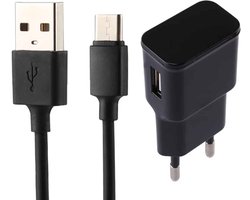 Let op type!! 5V 2.1a intelligente identificatie USB-oplader met 1 m USB naar USB-C / opladen kabel van Type-C  EU Plug  voor Galaxy S8 & S8 PLUS / LG G6 / Huawei P10 & P10 Plus / Xiaomi Mi 6 & Max 2 en andere Smartphones(Black)
