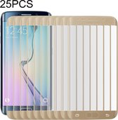 25 STUKS Voor Galaxy S6 Edge Plus / G928 0.3mm 9H Oppervlaktehardheid 3D Gebogen oppervlak Volledig scherm Deksel Explosieveilige gehard glasfilm (goud)