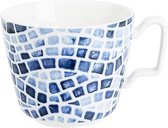 Mosaic Blue Breakfast Cup D10,5xh8,8cm39cl New Bone China