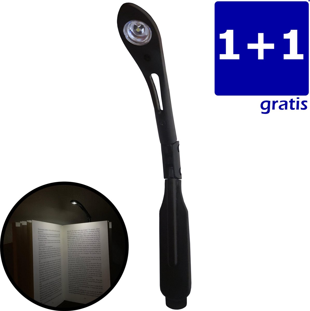 Boek Leeslamp LED 2 stuks & Inclu. Gratis Batterij - Leeslampje - LED lampje - Boeklamp - Nachtlamp