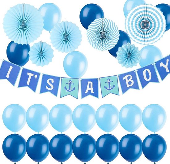 Versiering Geboorte Jongen - It's a boy - Geboren - Ballonnen Slinger -... | bol.com