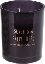 Geurkaars - Sunset & Palm Trees - zwart - kaars - geurkaarsen