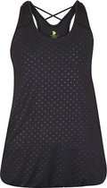 Pure Lime Shadow Dot Tank Black