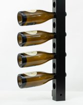 Ferro Duro - wijnrek voor aan de muur -  zwart - geschikt voor 10 flessen - flessenrek
