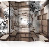 Kamerscherm - Scheidingswand - Vouwscherm - In A Wooden Tunnel II [Room Dividers] 225x172 - Artgeist Vouwscherm