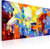 Schilderijen Op Canvas - Schilderij - Colours of the City 60x40 - Artgeist Schilderij