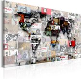 Schilderijen Op Canvas - Schilderij - Map: Banksy inspiration 90x60 - Artgeist Schilderij
