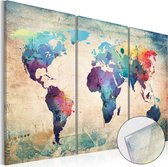 Schilderijen Op Canvas - Afbeelding op acrylglas - Rainbow Map [Glass] 120x80 - Artgeist Schilderij