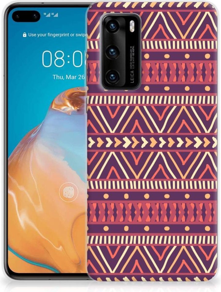 Huawei P40 TPU bumper Aztec Paars