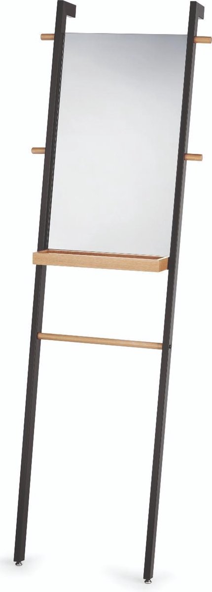 Oak Spiegel Staand - Zwart - Kela