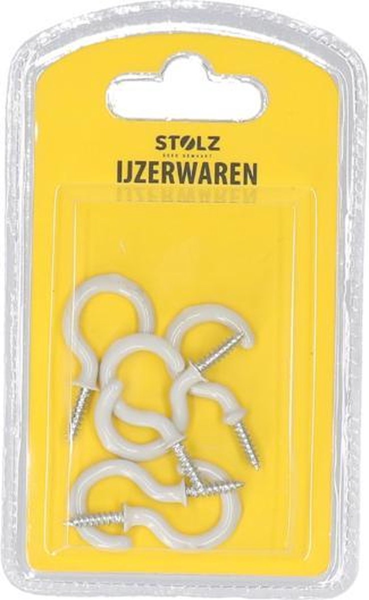 Stolz - Schroefoog wit - 40 mm - 6 stuks -inclusief schroevendraaier