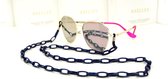 Brillenketting, brillenkoord, trendy brillenhouder, blauw
