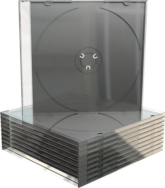 MediaRange BOX21 Boîtier CD Boîtier 1 disques Noir, Transparent