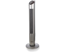 Torenventilator Argoclima Aspire zilver, 80° rotatie, afstandsbediening, voor ruimtes tot 30 m²