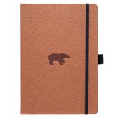 Dingbats* Wildlife A4 Notitieboek - Brown Bear Lijntjes - Bullet Journal met 100 gsm Inktvrij Papier - Schetsboek met Harde Kaft, Elastische Sluiting en Bladwijzer