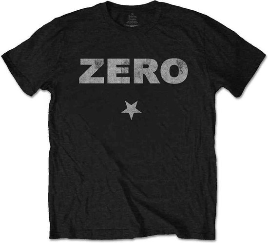 Smashing Pumpkins Heren Tshirt -L- Zero Distressed Zwart