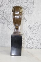 Bronzen Beeld Uil 32.7 cm hoog.